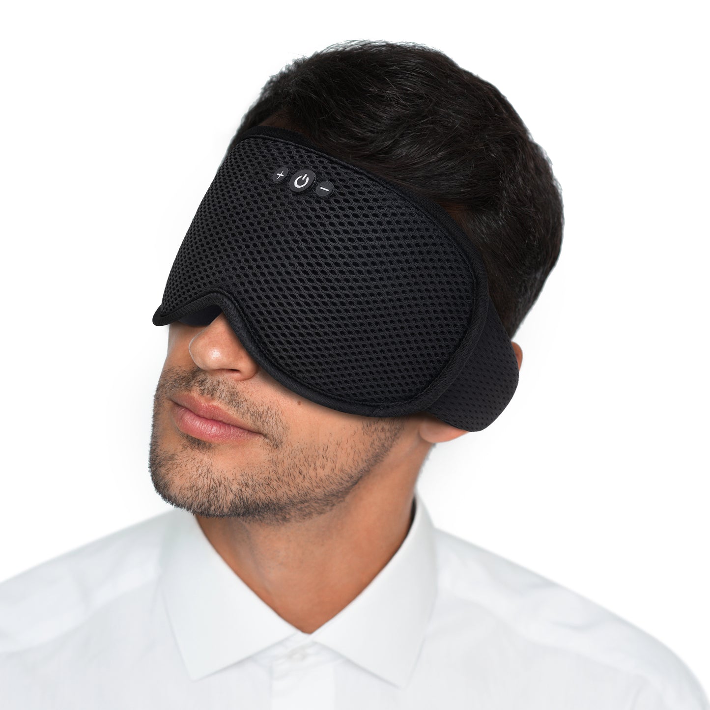 Sleep Headphones, Sleep Mask with Bluetooth Headphones, Ventilated Fabric, Adjustable Fit, 100% Blackout 3D Contoured Eye Cups