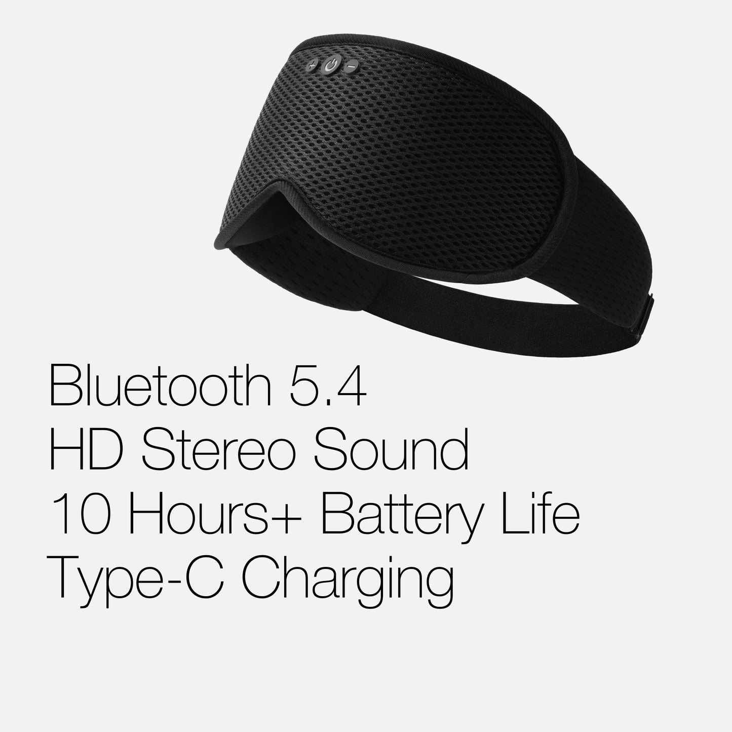 Sleep Headphones, Sleep Mask with Bluetooth Headphones, Ventilated Fabric, Adjustable Fit, 100% Blackout 3D Contoured Eye Cups